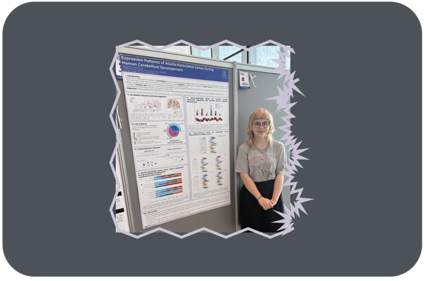 Mariya presenting her thesis work at the Gene Forum poster session